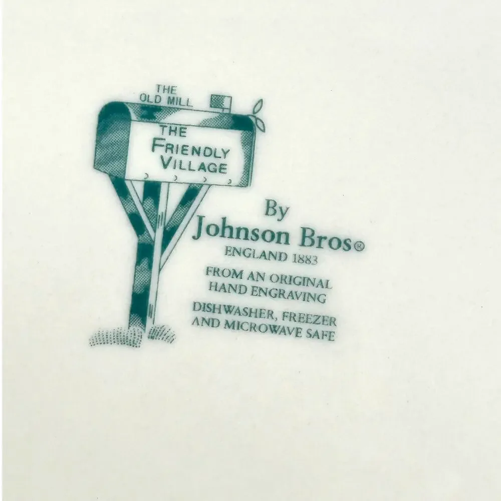 Johnson Bros Friendly Village England Vintage The Old Mill Plate-10.5